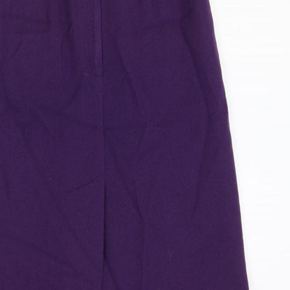 Corey Lynn Womens Purple Polyester Straight & Pencil Skirt Size 8 Zip