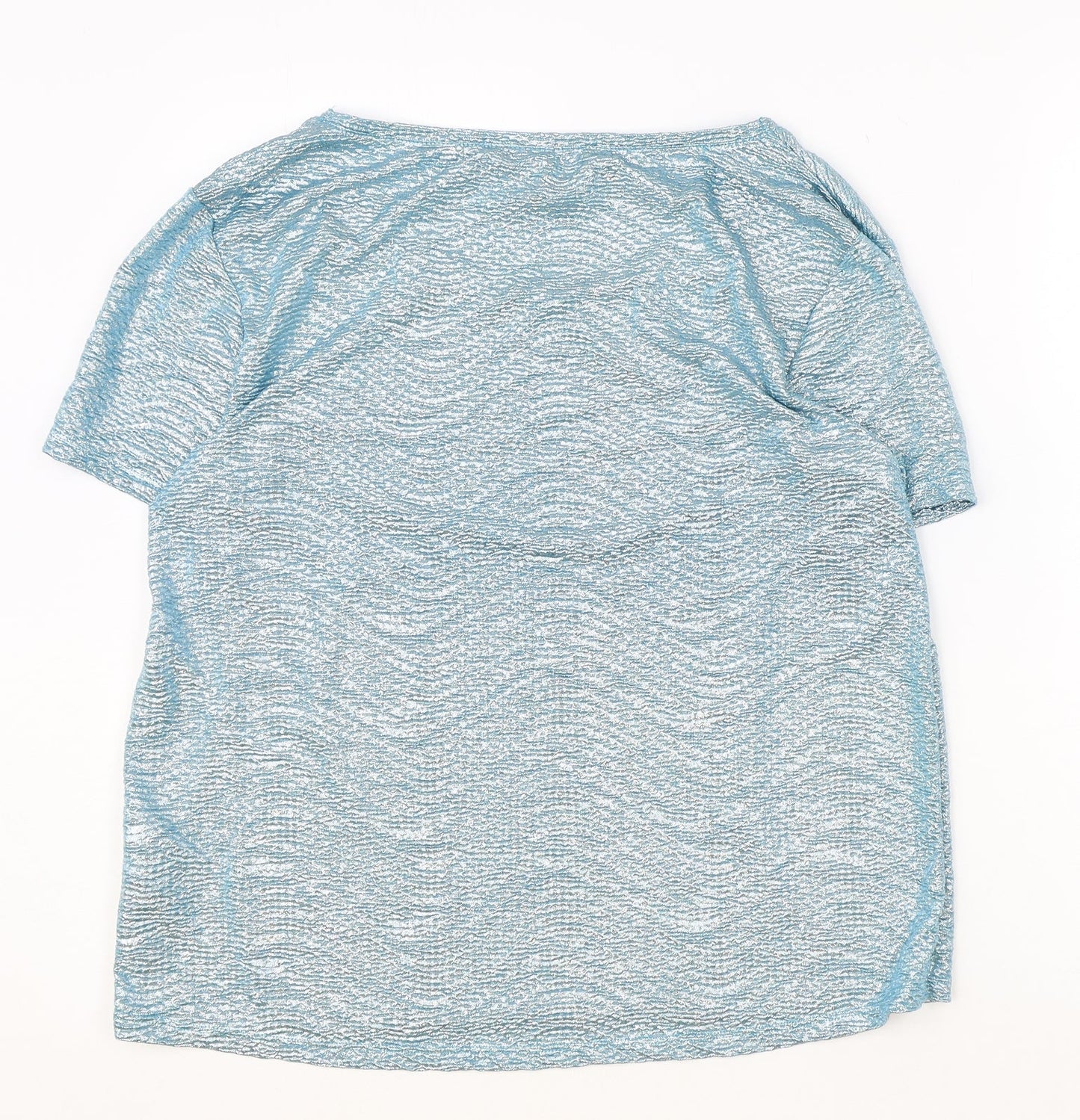 Womens UK Size XS H&M Blue Basic T-Shirt