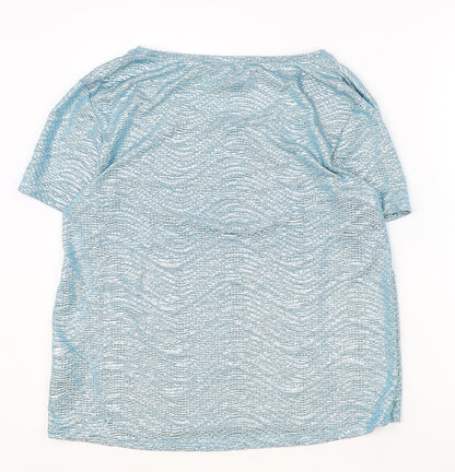 Womens UK Size XS H&M Blue Basic T-Shirt