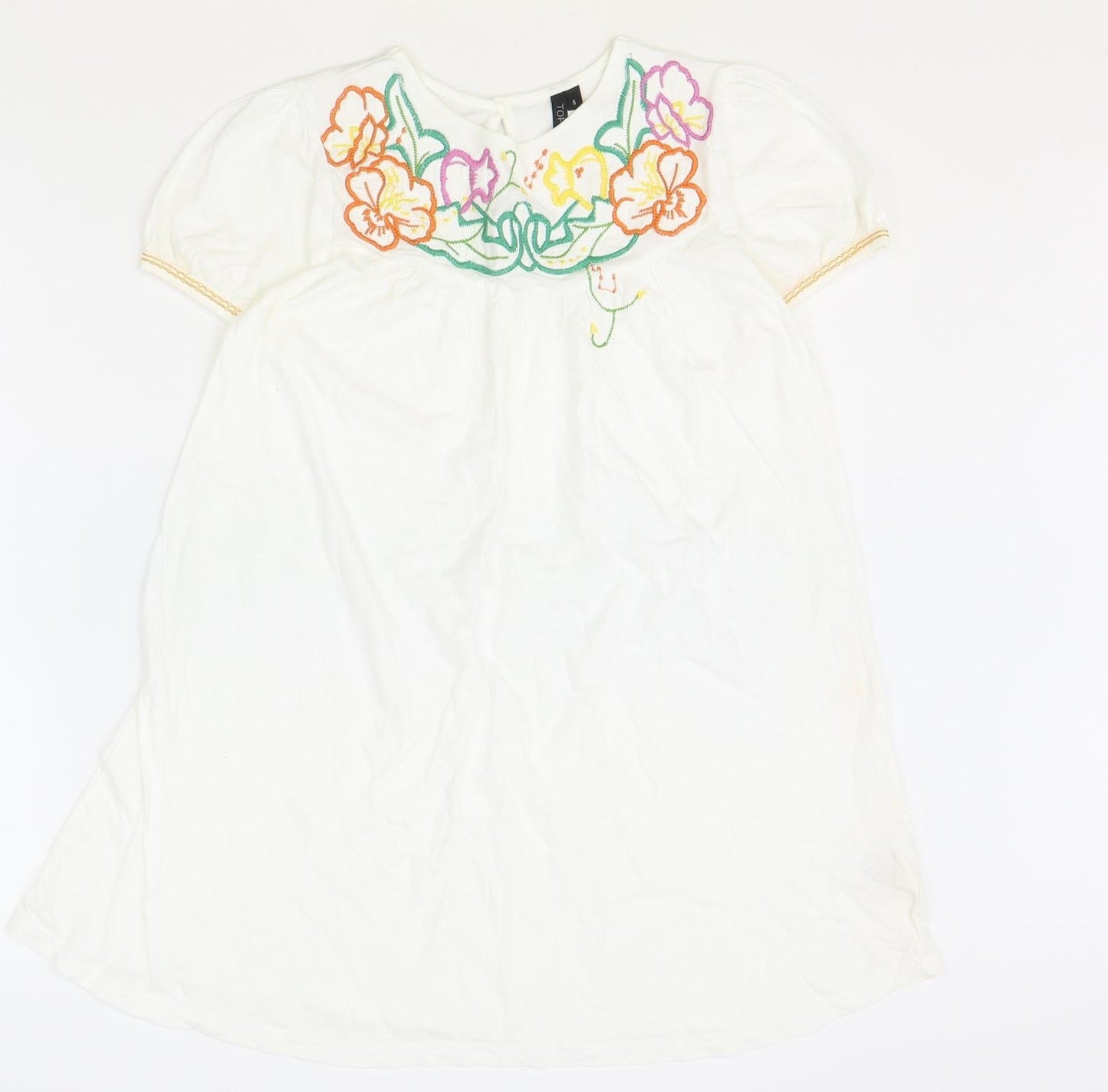 Womens UK Size 6 Topshop Ivory Basic Blouse