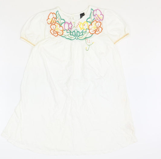 Womens UK Size 6 Topshop Ivory Basic Blouse