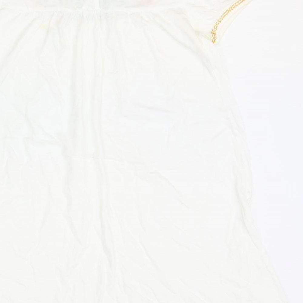 Womens UK Size 6 Topshop Ivory Basic Blouse
