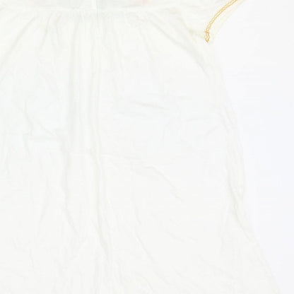 Womens UK Size 6 Topshop Ivory Basic Blouse