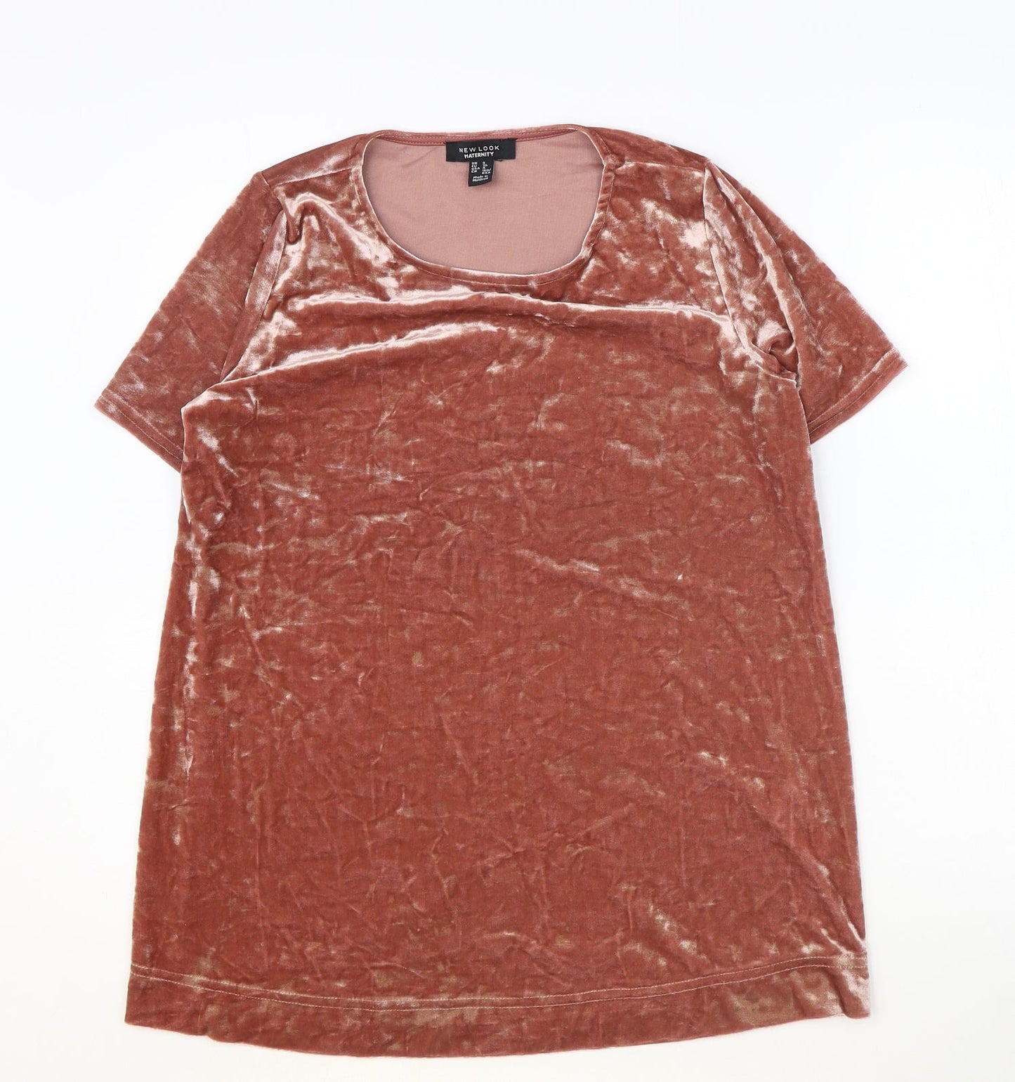 Womens UK Size 8 New Look Pink Basic T-Shirt