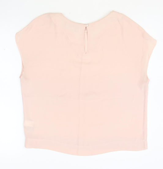 Womens UK Size 12 NEXT Pink Basic Blouse