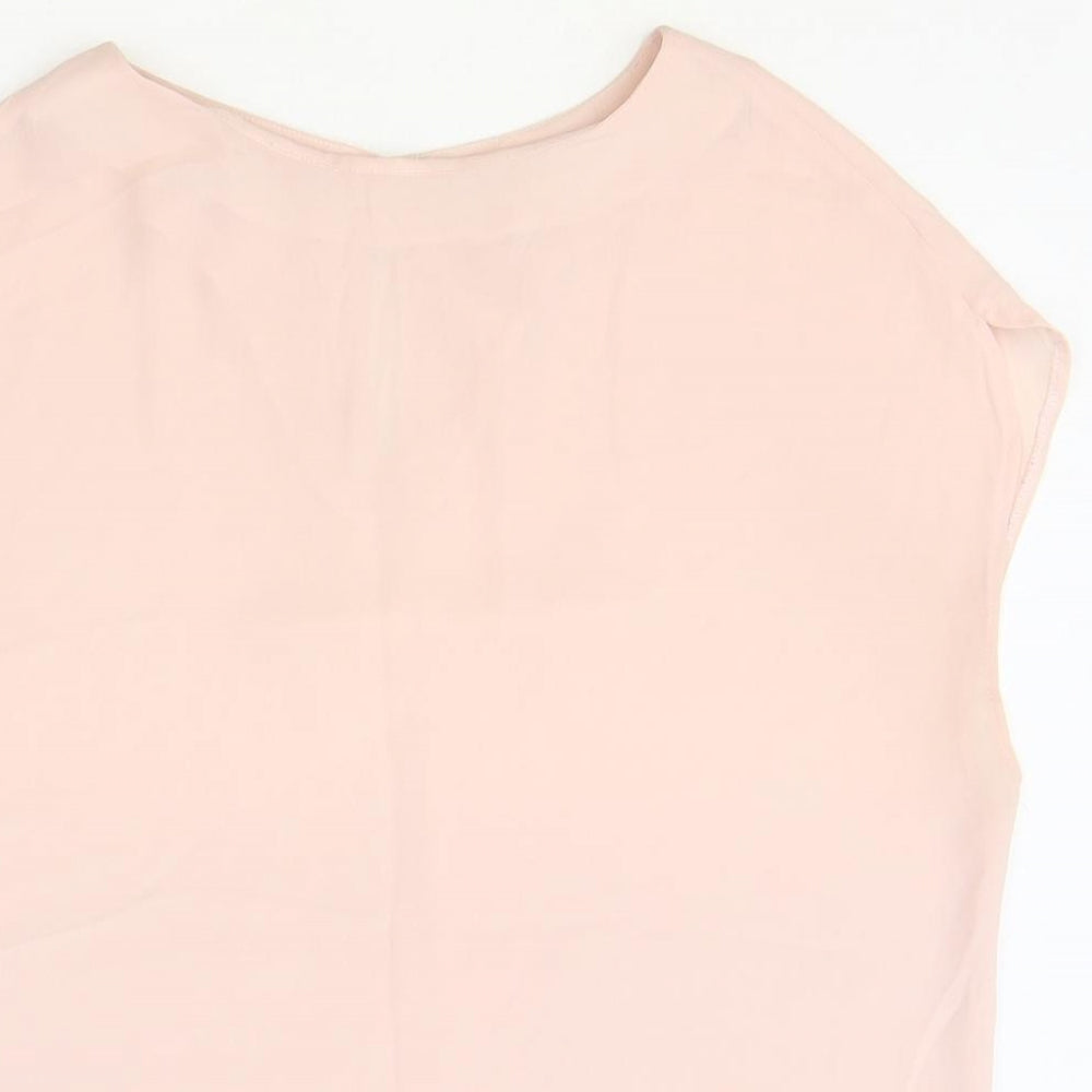 Womens UK Size 12 NEXT Pink Basic Blouse