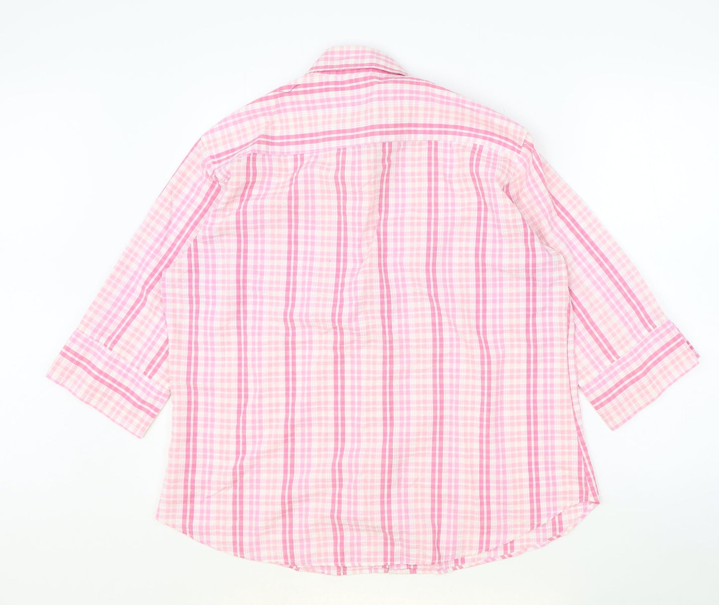Womens UK Size L Preworn Pink Basic Blouse