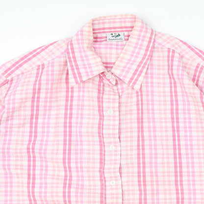 Womens UK Size L Preworn Pink Basic Blouse