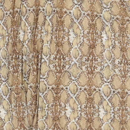 Marks and Spencer Womens Brown Animal Print Polyester Straight & Pencil Skirt Size 10 - Snakeskin Pattern