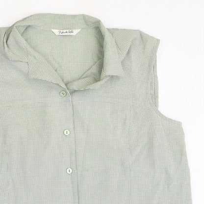 Roberto Celli Womens Green Polyester Basic Tank Size 18 V-Neck