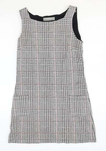 Dorothy Perkins Womens Multicoloured Plaid Polyester A-Line Size 10 Square Neck Pullover