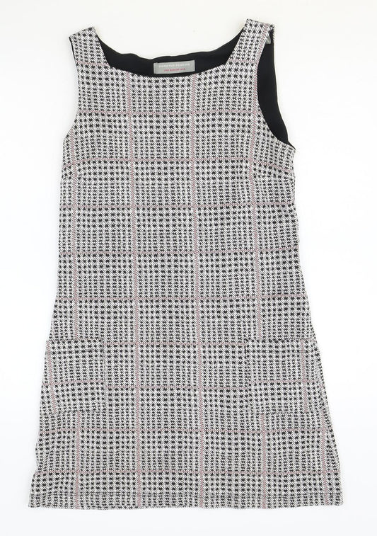 Dorothy Perkins Womens Multicoloured Plaid Polyester A-Line Size 10 Square Neck Pullover