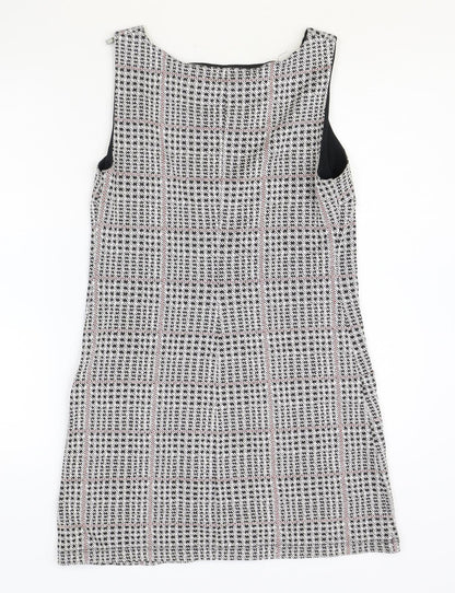 Dorothy Perkins Womens Multicoloured Plaid Polyester A-Line Size 10 Square Neck Pullover