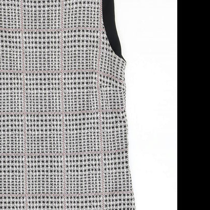 Dorothy Perkins Womens Multicoloured Plaid Polyester A-Line Size 10 Square Neck Pullover