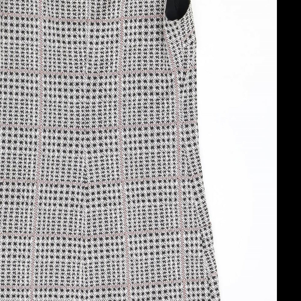 Dorothy Perkins Womens Multicoloured Plaid Polyester A-Line Size 10 Square Neck Pullover