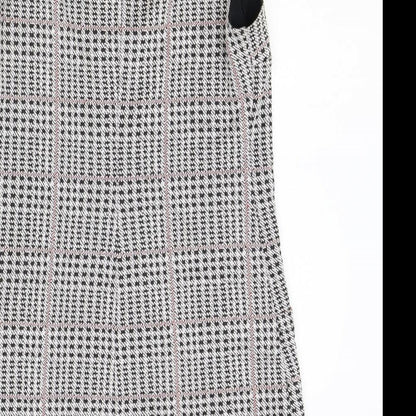 Dorothy Perkins Womens Multicoloured Plaid Polyester A-Line Size 10 Square Neck Pullover