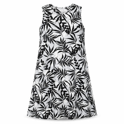 D&Co. Womens Grey Floral Cotton Trapeze & Swing Size M Round Neck Pullover
