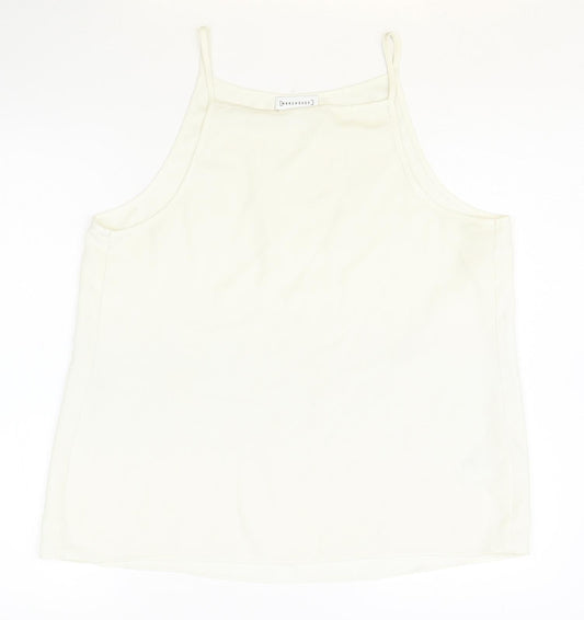 Womens UK Size 14 Warehouse Beige Basic Tank