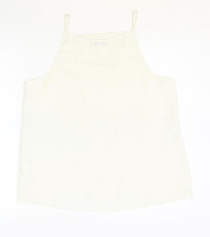 Womens UK Size 14 Warehouse Beige Basic Tank