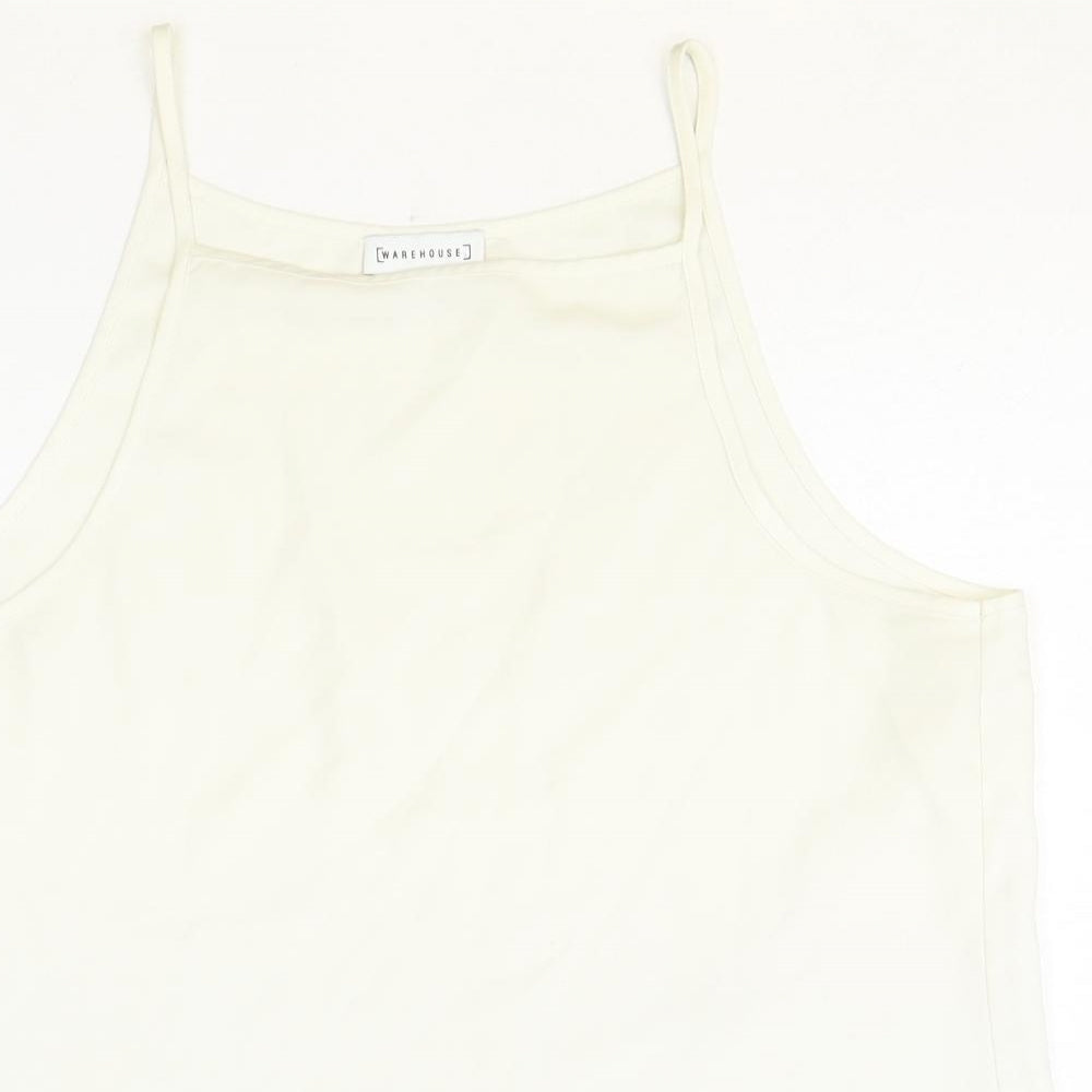 Womens UK Size 14 Warehouse Beige Basic Tank