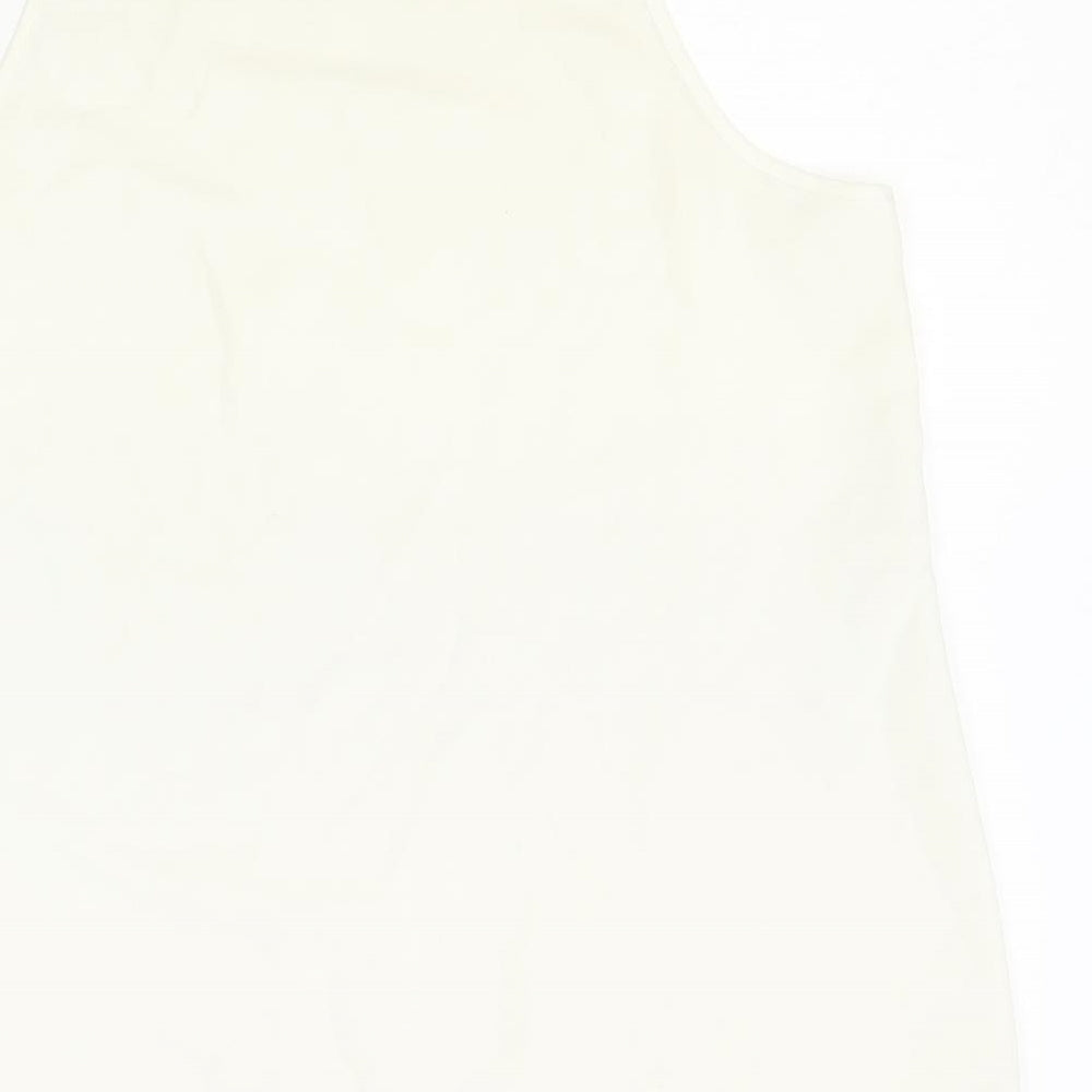 Womens UK Size 14 Warehouse Beige Basic Tank