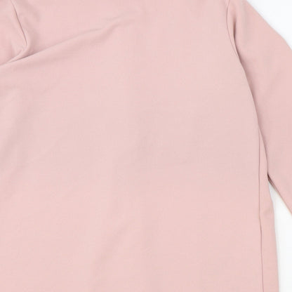 Boohoo Womens Pink V-Neck Polyester Cardigan Jumper Size 10