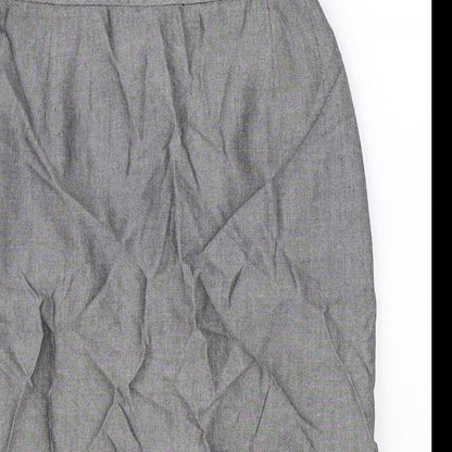 Kasper & Company Womens Grey Rayon Straight & Pencil Skirt Size S Zip
