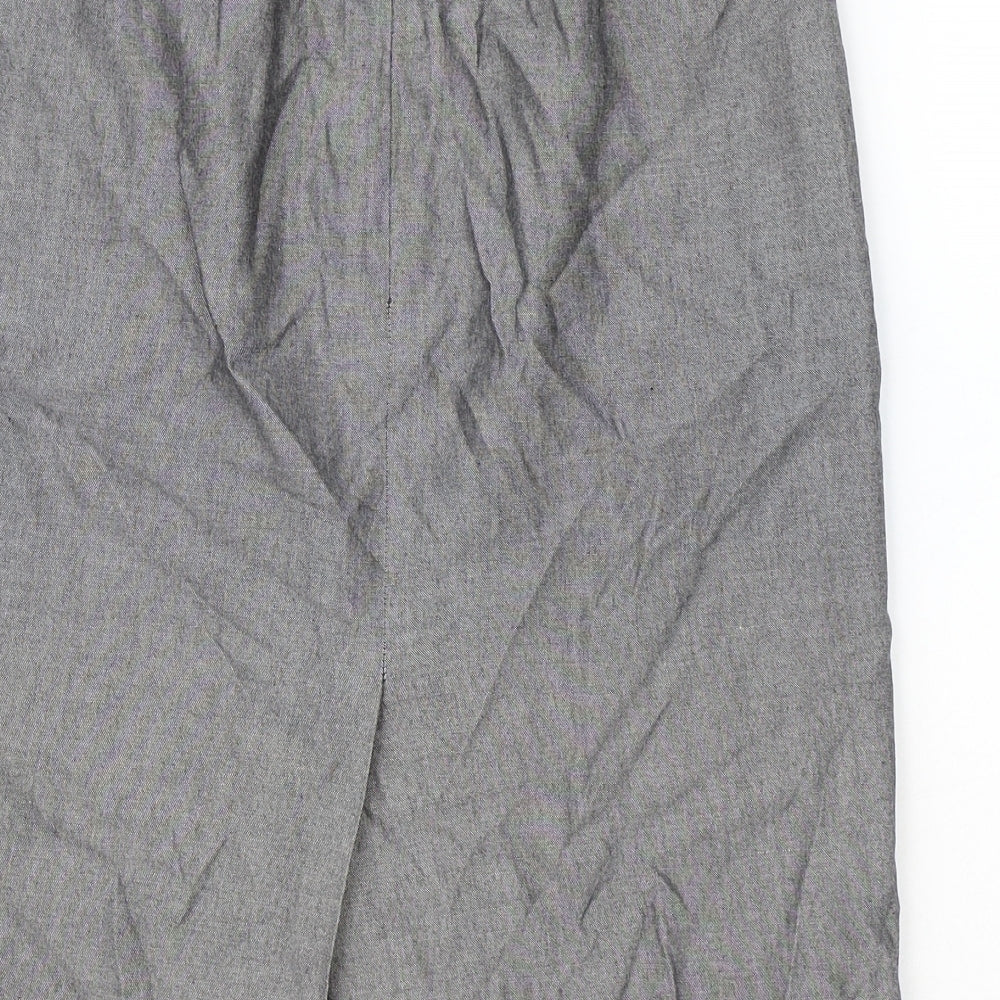 Kasper & Company Womens Grey Rayon Straight & Pencil Skirt Size S Zip