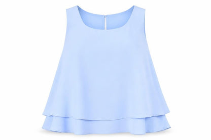 Womens UK Size 8 Topshop Blue Basic Tank