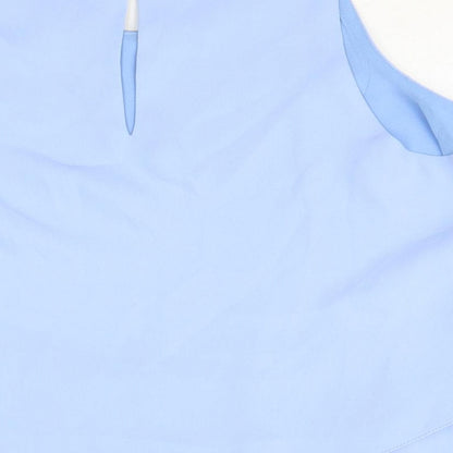 Womens UK Size 8 Topshop Blue Basic Tank
