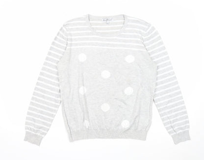Womens UK Size M Mudflower Grey Pullover Jumper