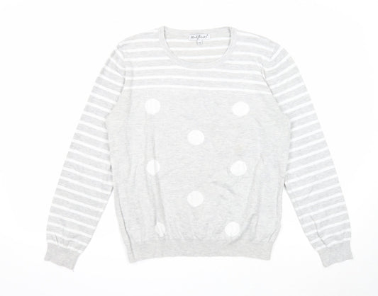 Womens UK Size M Mudflower Grey Pullover Jumper