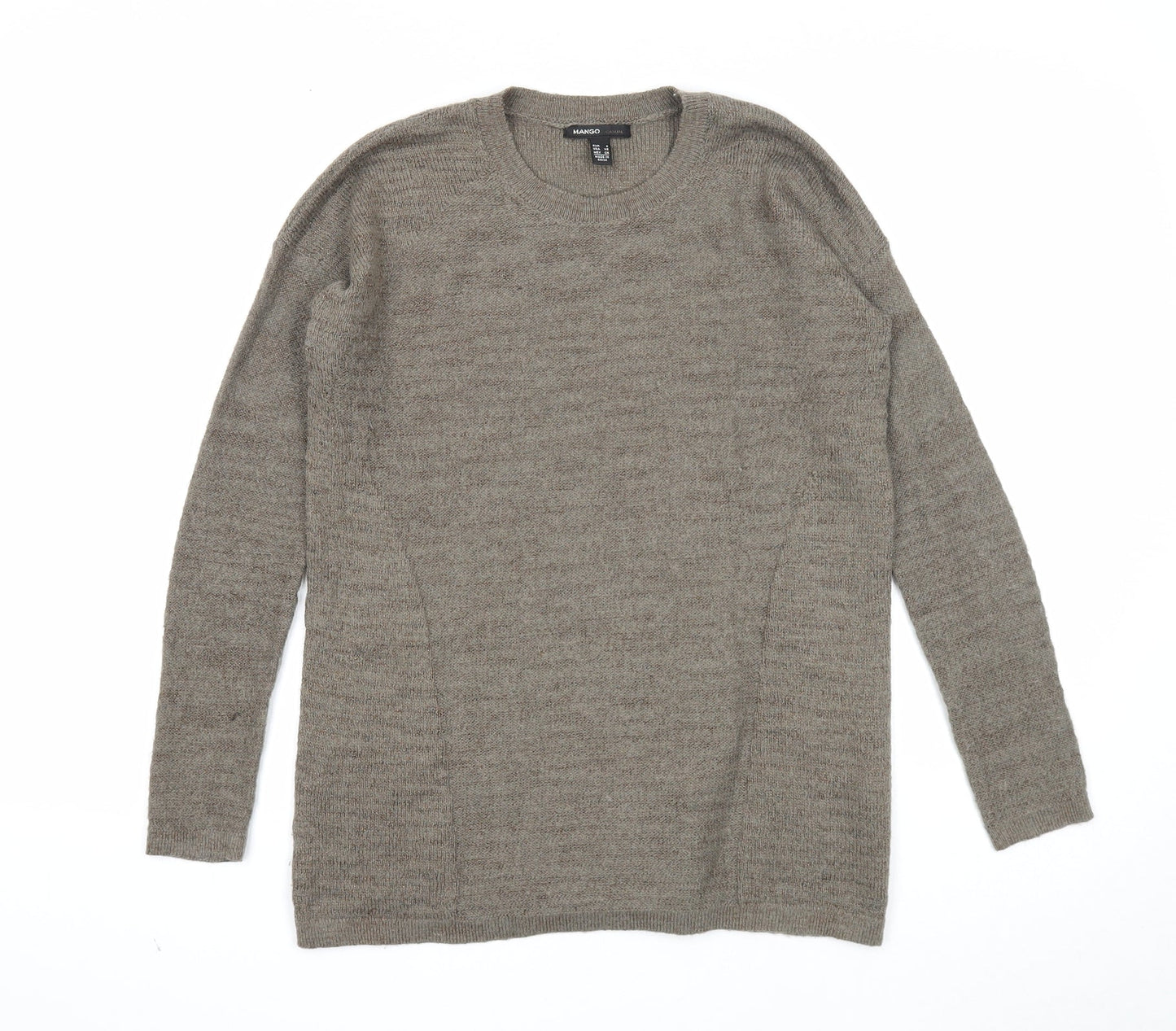 Womens UK Size S Mango Green Pullover Jumper