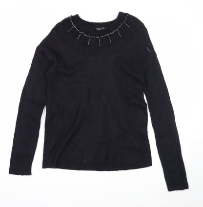 Womens UK Size 8 Dorothy Perkins Black Pullover Jumper