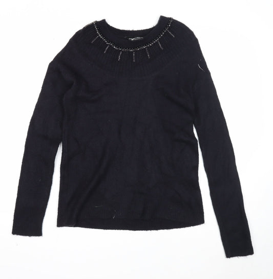 Womens UK Size 8 Dorothy Perkins Black Pullover Jumper