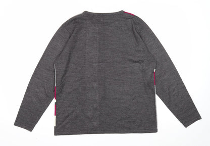 Womens UK Size M Mudflower Grey Pullover Jumper
