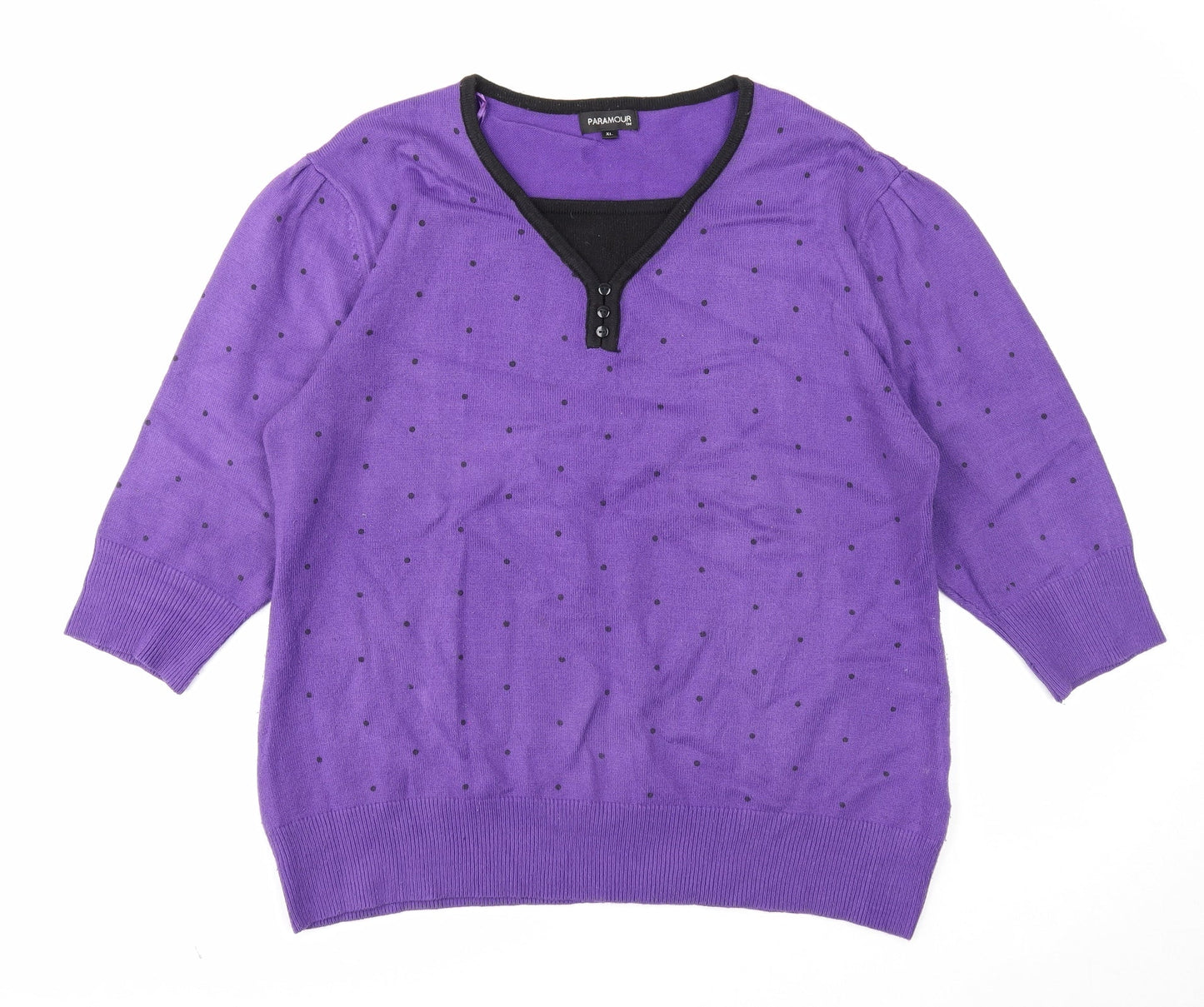 Womens UK Size XL Paramour Purple Pullover Jumper