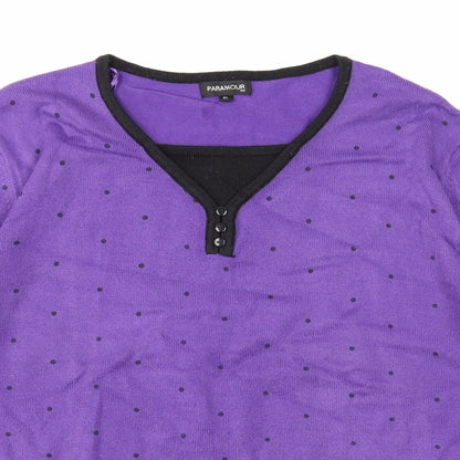 Womens UK Size XL Paramour Purple Pullover Jumper