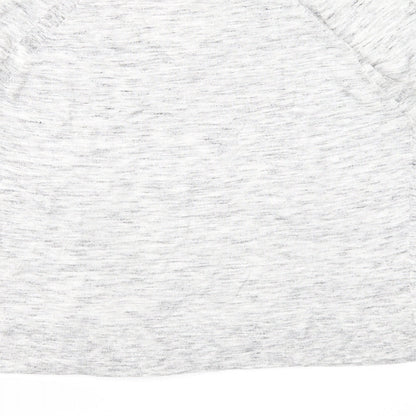 Feel the piece Womens Grey V-Neck Cotton Pullover Jumper Size XS
