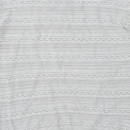 Springfield Mens Grey Round Neck Fair Isle Cotton Pullover Jumper Size XL Long Sleeve