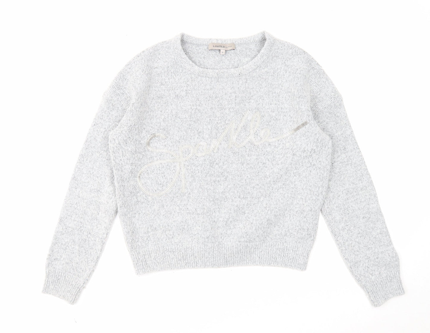 Womens UK Size 12 Marks and Spencer Grey Pullover Jumper
