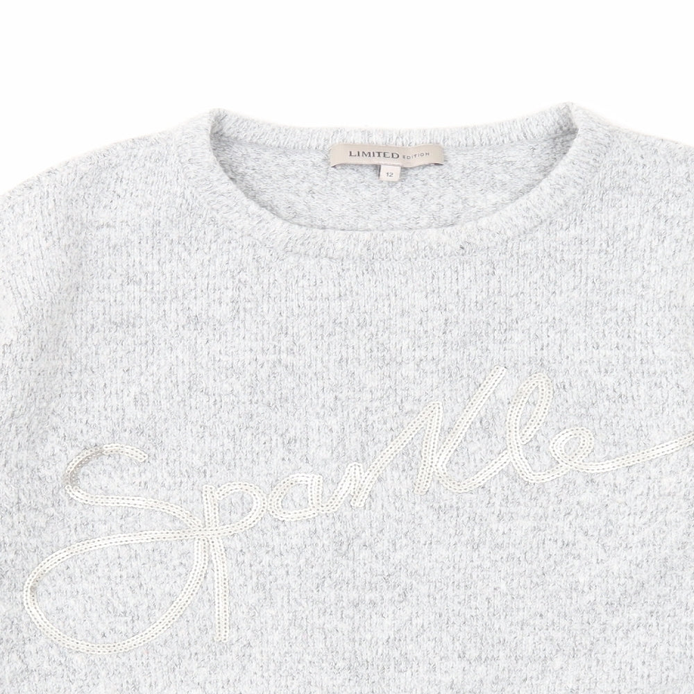 Womens UK Size 12 Marks and Spencer Grey Pullover Jumper