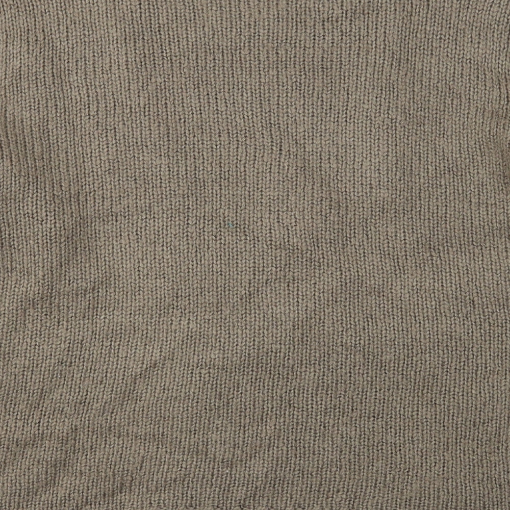 Kliss Womens Grey Round Neck Acrylic Pullover Jumper Size XL