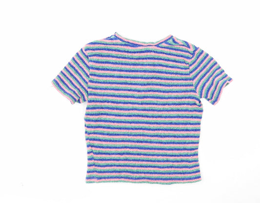 Womens UK Size S Bershka Multicoloured Pullover Jumper