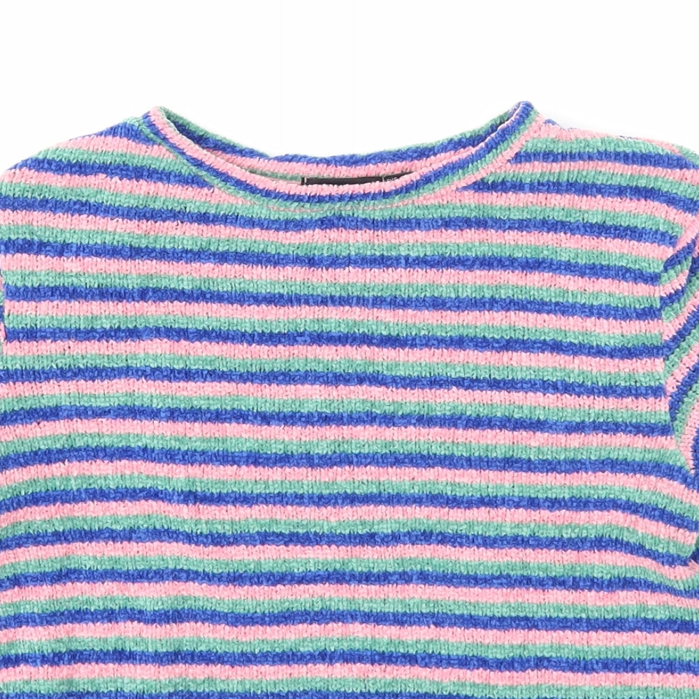 Womens UK Size S Bershka Multicoloured Pullover Jumper