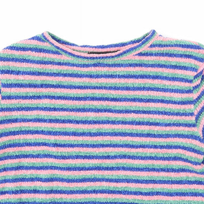 Womens UK Size S Bershka Multicoloured Pullover Jumper