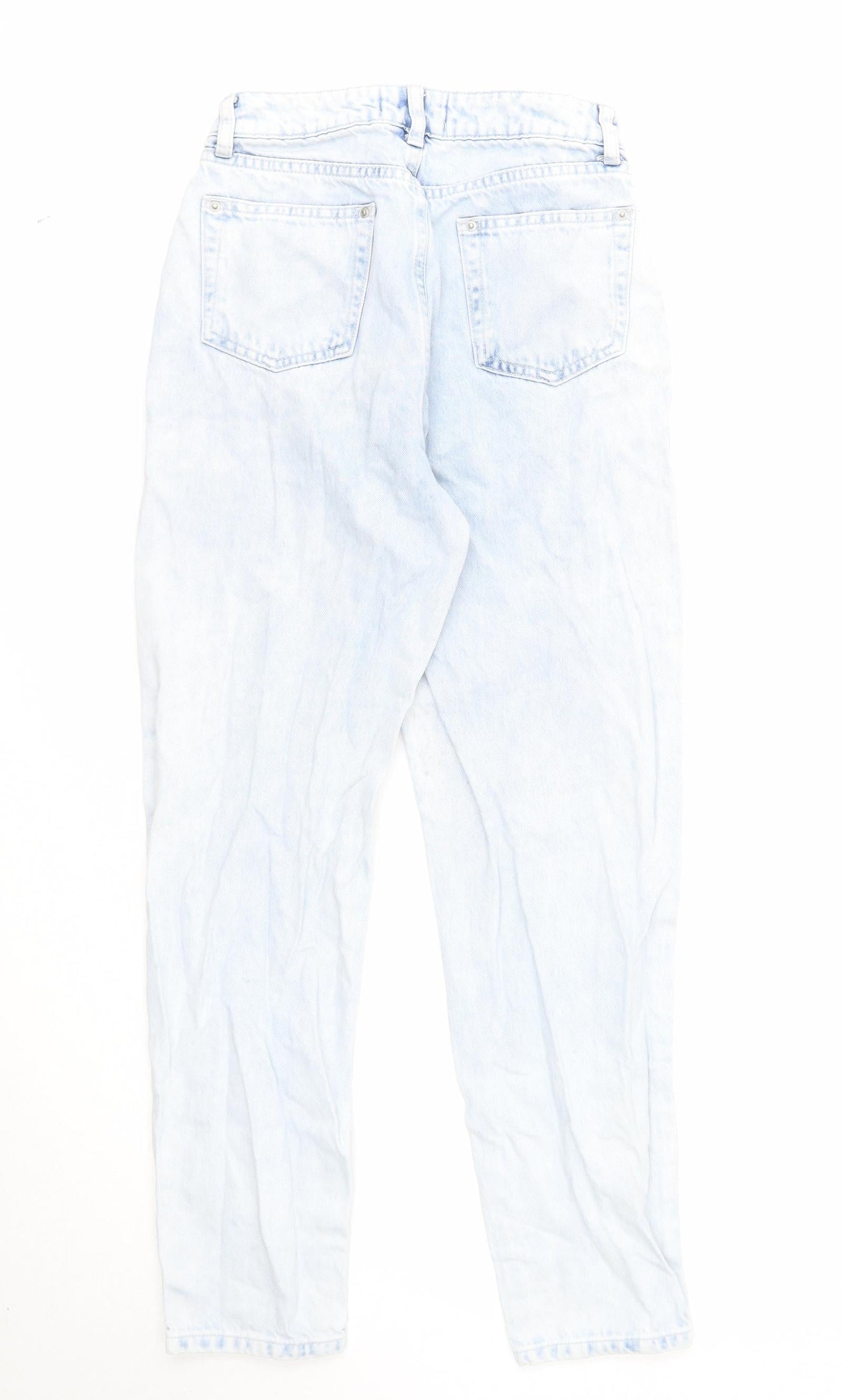 Miss Selfridge Womens Blue Cotton Skinny Jeans Size 4 Regular Zip