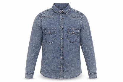 Mens UK Size S Topman Blue  Button-Up Long Sleeve Casual Shirt