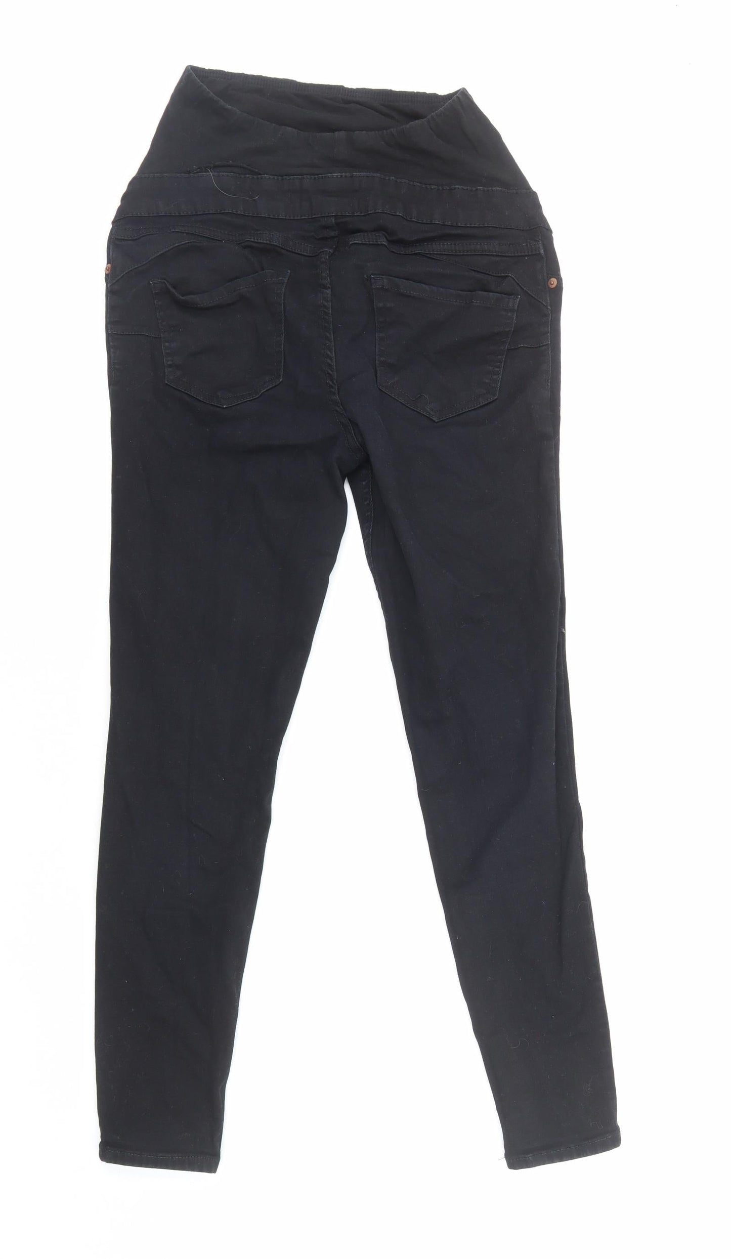 New Look Womens Black Herringbone Cotton Skinny Jeans Size 10 Regular