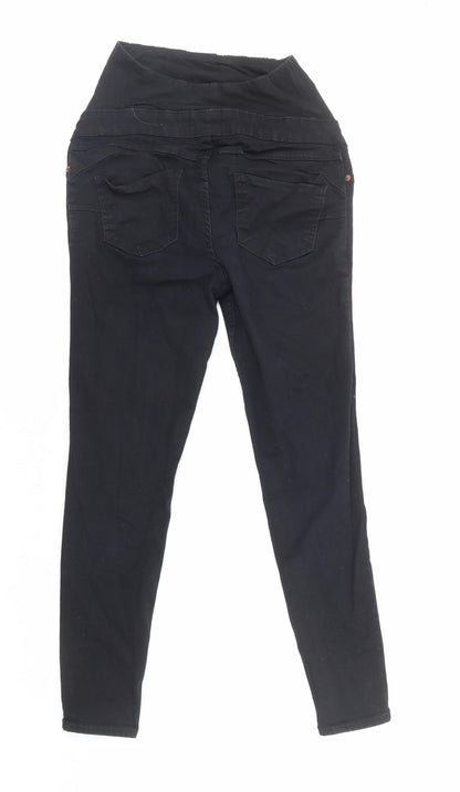 New Look Womens Black Herringbone Cotton Skinny Jeans Size 10 Regular